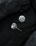 1 Carat Round Cut Moissanite Stud Earrings – Classic Solitaire Design